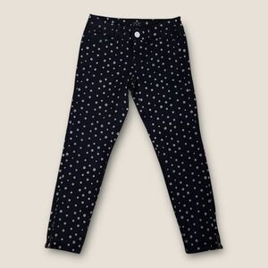 U.S Polo Assn. Low Rise Skinny Ankle Jeans Polka Dot Navy White 1/2